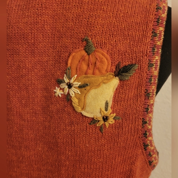 Fall Boho gypsy earth Autumn colors zip front top or vest., Sz M in EUC - Picture 7 of 9